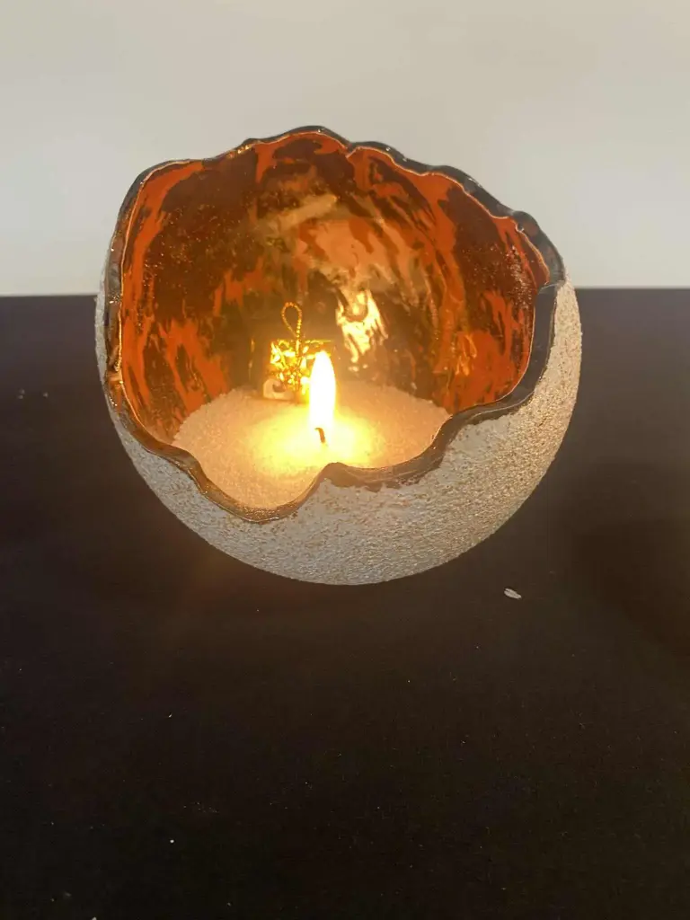 Bougie éternelle avec perles de cire